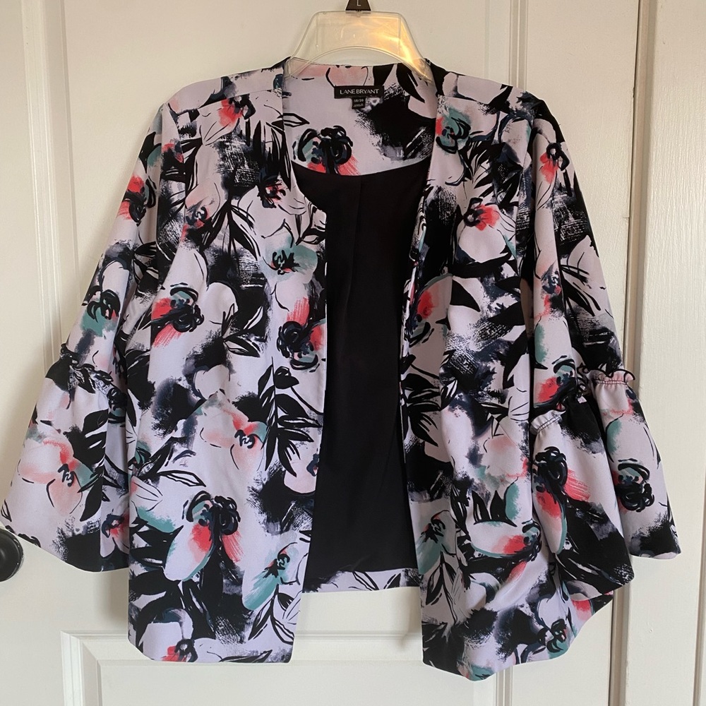 Lane Bryant Peplum Flower Blazer